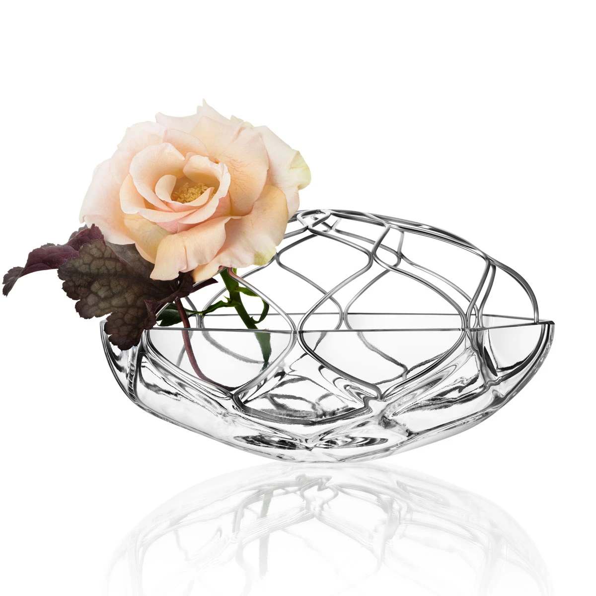 Orrefors Bloom 9" Wide Vase 3 Orrefors Bloom 9" Wide Vase