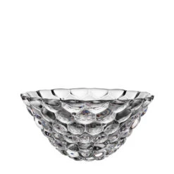 Orrefors Crystal, Raspberry 7 1/2" Crystal Bowl