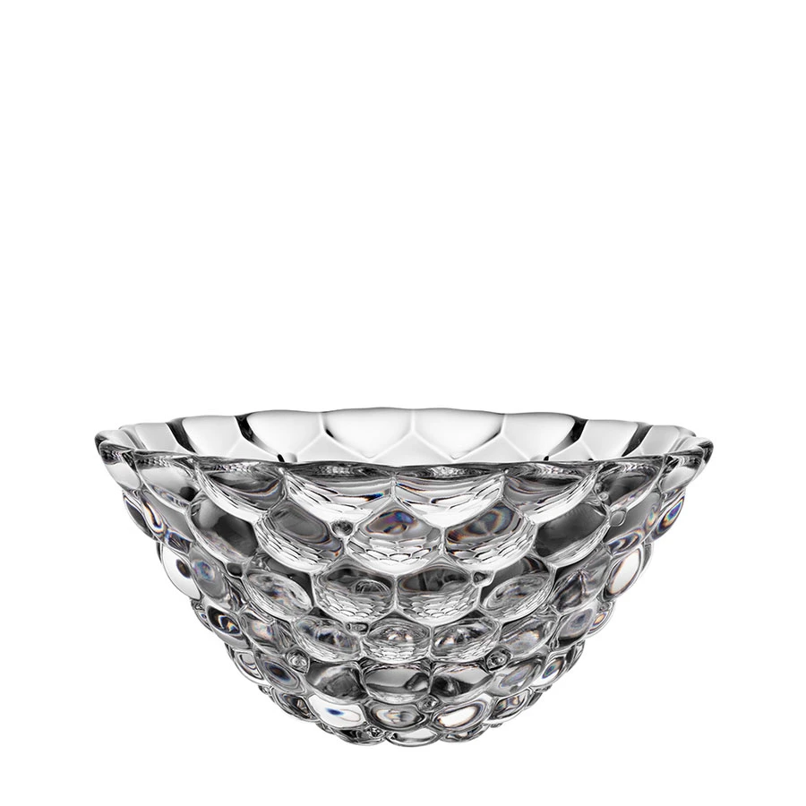 Orrefors Crystal, Raspberry 7 1/2" Crystal Bowl 3 Orrefors Crystal, Raspberry 7 1/2" Crystal Bowl
