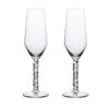 Orrefors Carat Champagne Flutes Pair