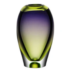 Kosta Boda Vision Purple And Green 10 1/4" Vase