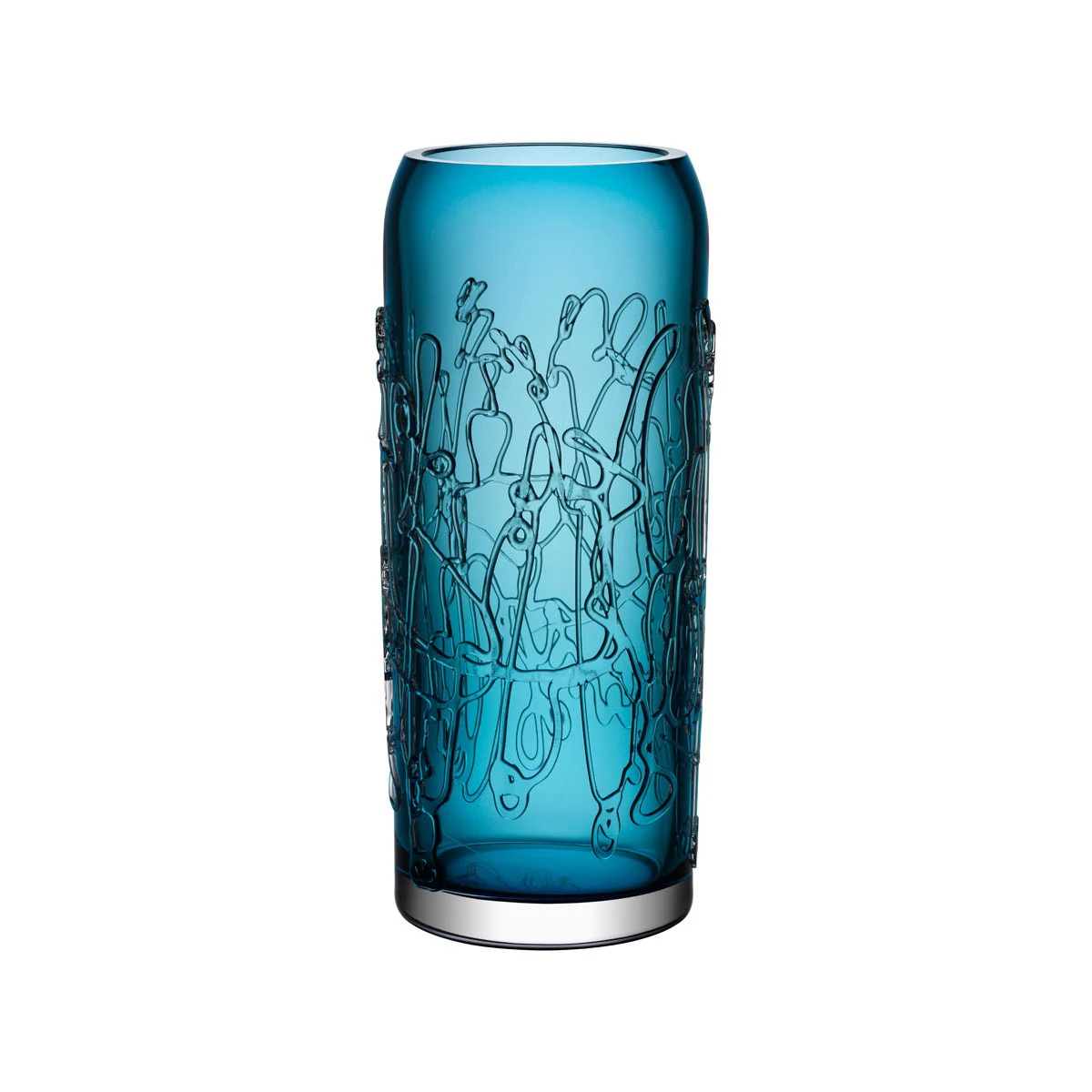 Kosta Boda Twine 15 3/4 Blue Crystal Vase 3 Kosta Boda Twine 15 3/4 Blue Crystal Vase