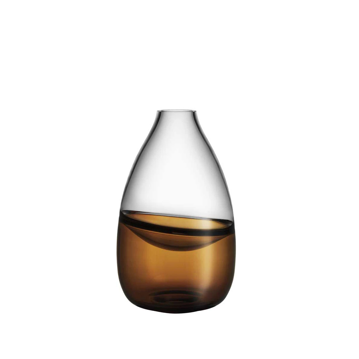 Kosta Boda Art Glass Mattias Stenberg 12 7/16" Septum Vase, Golden Brown, Limited Edition Of 300 3 Kosta Boda Art Glass Mattias Stenberg 12 7/16" Septum Vase, Golden Brown, Limited Edition Of 300