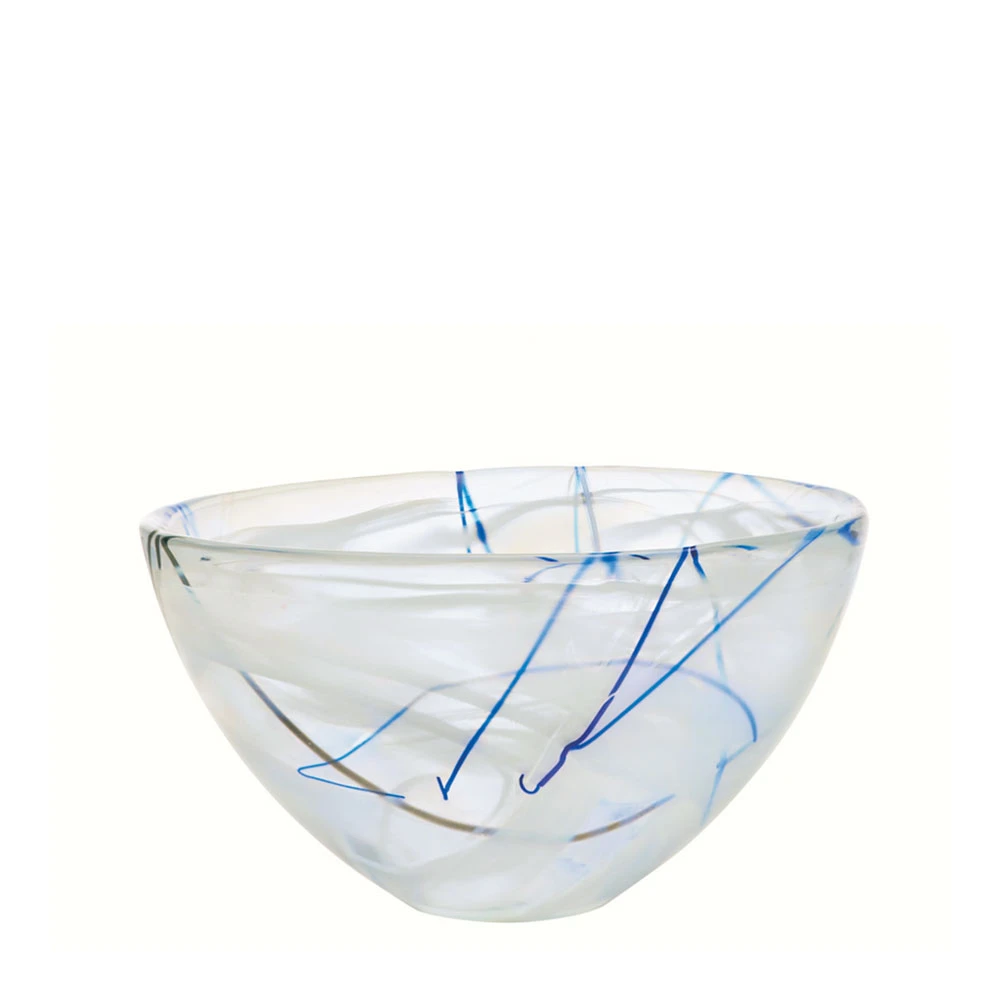 Kosta Boda Contrast 9" Crystal Bowl, White 5 Kosta Boda Contrast 9" Crystal Bowl, White - Image 3