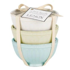 Lenox French Perle Groove 4" Bowls Set Of 3