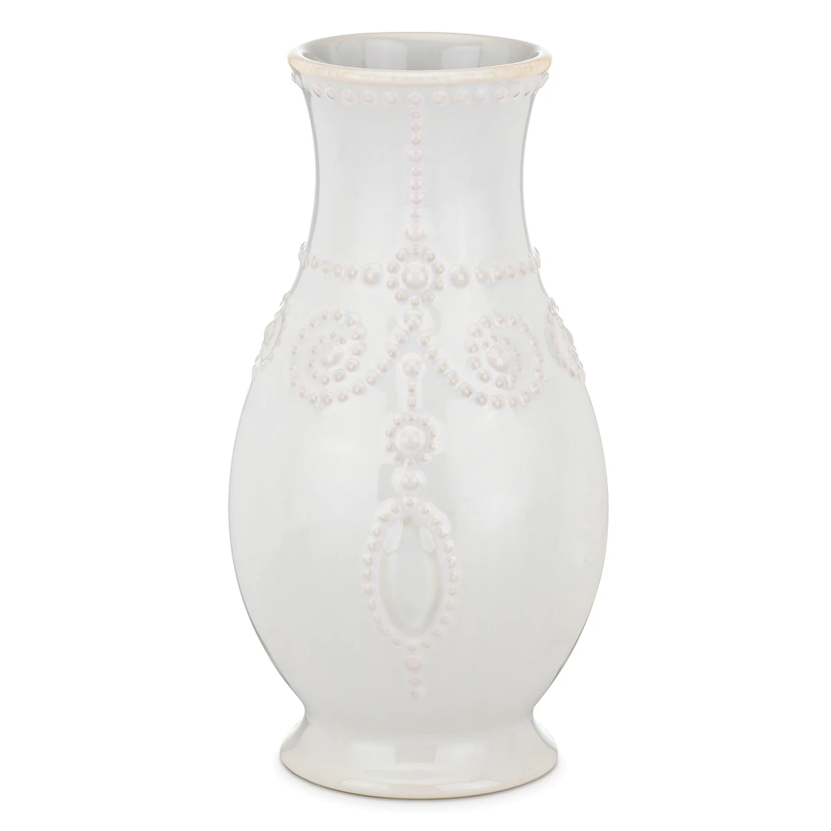 Lenox French Perle White Fluted 8" Vase 3 Lenox French Perle White Fluted 8" Vase
