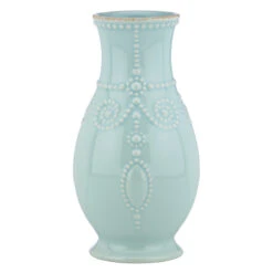Lenox French Perle Ice Blue Fluted 8" Vase