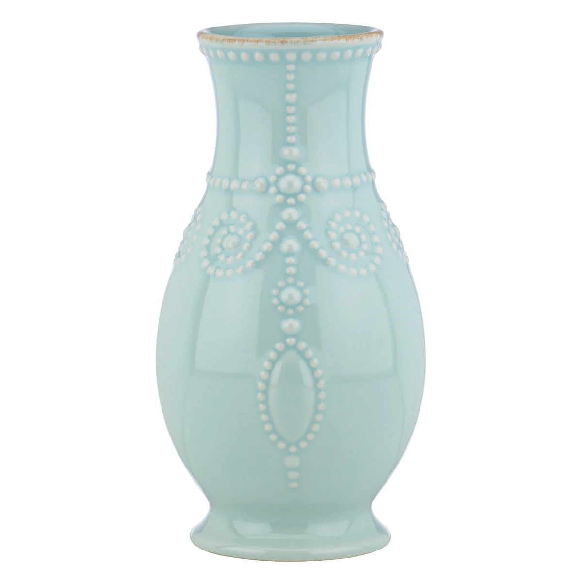 Lenox French Perle Ice Blue Fluted 8" Vase 3 Lenox French Perle Ice Blue Fluted 8" Vase