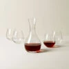 Lenox Tuscany Wine Decanter And 4 Stemless Red Wine Glasses, Set