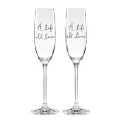 Kate Spade New York, Lenox Charmed Life Toasting Flutes Pair