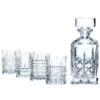 Nachtmann Highland Whiskey Decanter, 4 Whiskey Tumblers Set