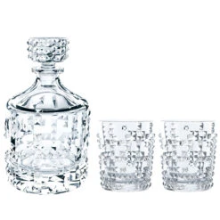 Nachtmann Punk Decanter And 2 Whiskey Tumblers Set
