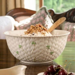 Belleek China Shamrock Mixing Bowl