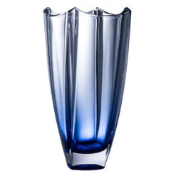 Galway Sapphire Dune 12" Square Vase