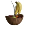Nambe Metal And Wood 11 1/2" Gourmet Fruit Tree Bowl 1 Nambe Metal And Wood 11 1/2" Gourmet Fruit Tree Bowl -Household Products Shop MT0392N a1
